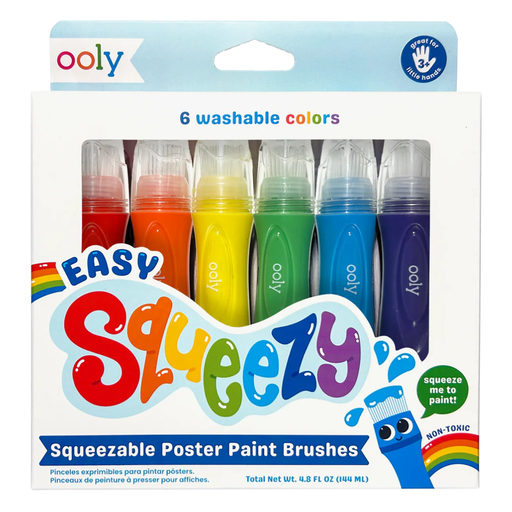 [178875-BB] Easy Squeezy Poster Paint Brushes 6pc