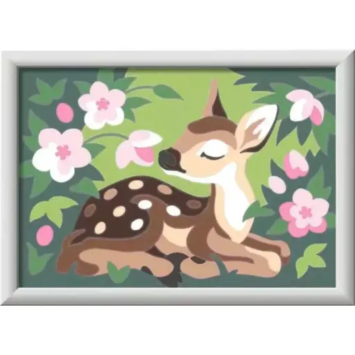 [179617-BB] CreArt Paint by Number Floral Fawn 5x7in