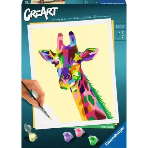 [179625-BB] CreArt Paint by Number Funky Giraffe 9x11in