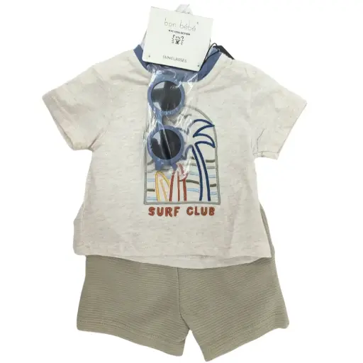 [181207-BB] Tee & Shorts Set 3pc Surf Club