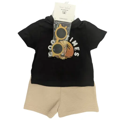 [181208-BB] Tee & Shorts Set 3pc Sunset