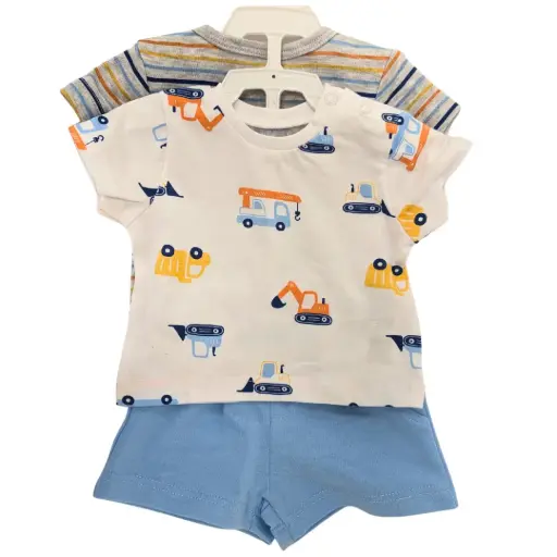 [181224-BB] Bodysuit & Short 3pc Cuddle Construction Crew