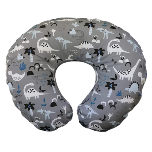 [159288-BB] Boppy Pillow With Cover Gray Dinosaurs