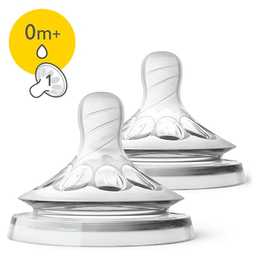 [159382-BB] Avent Natural Nipples 2-Pack 0m+