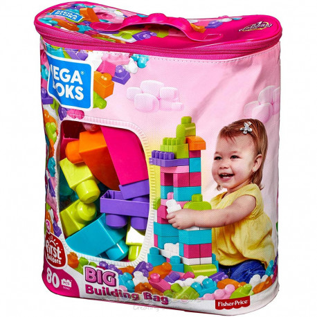 [141652-BB] Mega Bloks Big Building Bag (Pink)