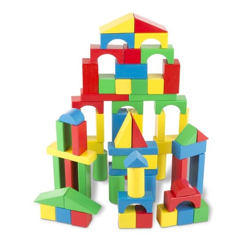 [161516-BB] Melissa & Doug Wood Blocks Set 100 Pce