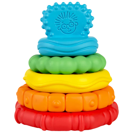 [162669-BB] Baby Einstein Stack & Teethe Multi Textured Teether Toy