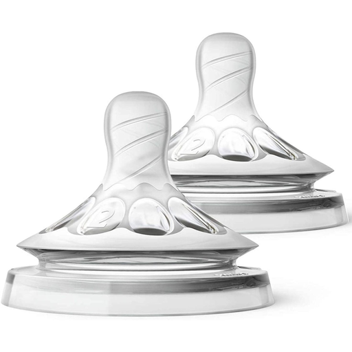 [163154-BB] Avent Natural Nipple 2pk 1m+ Slow Flow