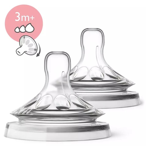 [164182-BB] Avent Natural Nipple 2pk Variable Flow