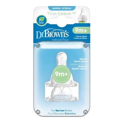 [108300-BB] Dr. Brown's Nipple 2Pk Y-Cut