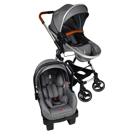 [165955-BB] Premium Baby Mike 3-in-1 Travel System Grey