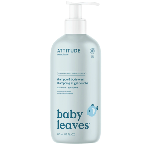 [166099-BB] Attitude Baby Leaves 2-in-1 Shampoo & Body Wash Good Night 16 oz