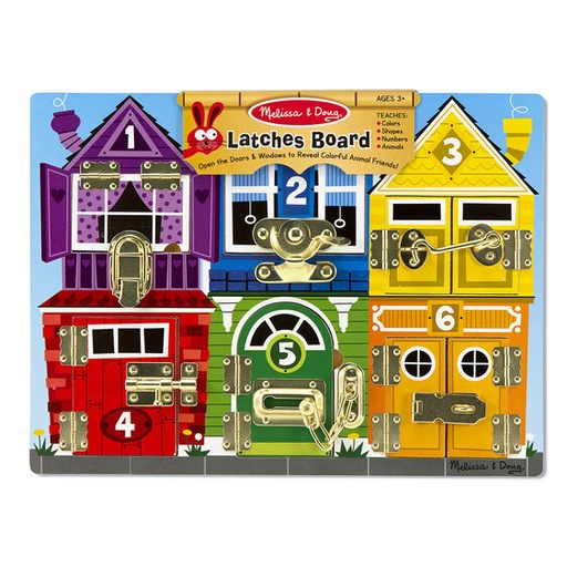 [166172-BB] Melissa & Doug Wooden Latches Board