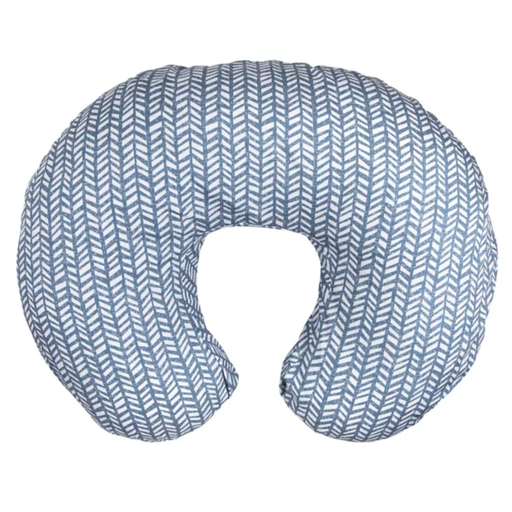 [166335-BB] Boppy Pillow with Cover Blue Herringbone