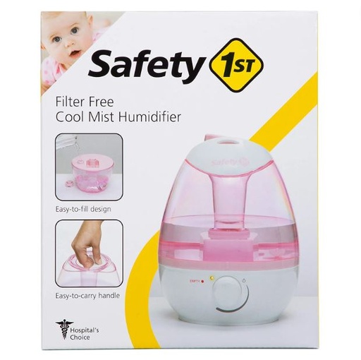 [168006-BB] Safety First Filter Free Cool Mist Humidifier Pink