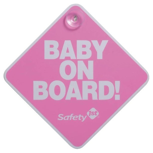 [168010-BB] Safety 1st Baby on Board Sign (Pink)
