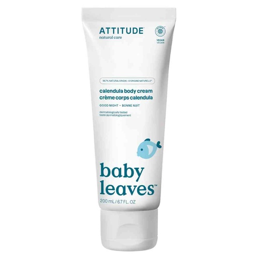 [168411-BB] Attitude Baby Leaves Calendula Body Cream Almond Milk 200 ml